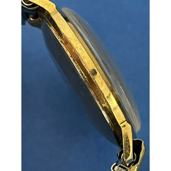 Vintage 1960s Mens Elgin Silver & Gold tone Pie Pan Dial Watch in box - Picture 8 of 16